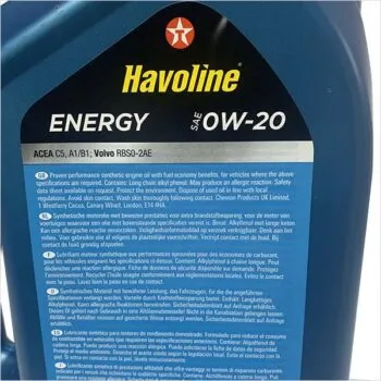 Машинное масло Havoline Energy ow-20