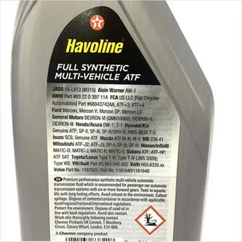 Масло Havoline full synthetic multi-vehicle atf